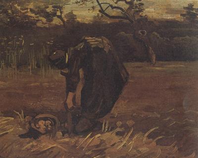 Vincent Van Gogh Peasant Woman Digging Up Potatoes (nn04) oil painting picture